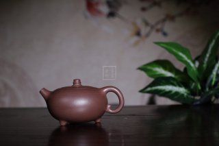 《紫韻》宜興紫砂壺助理工藝美術師手工茶壺茶具紫泥紫韻