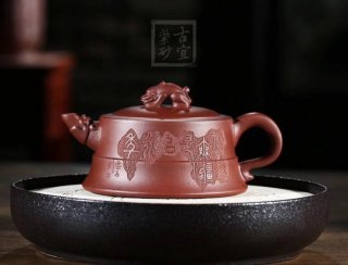 《玉龍》宜興底槽青紫砂壺工藝美術師全手工創(chuàng)新壺茶壺